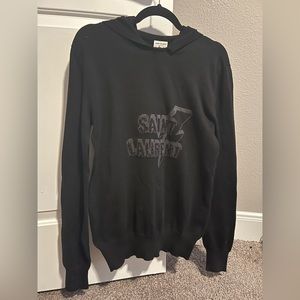 Black Saint Laurent Thunderbolt Hoodie - Small